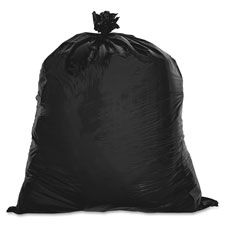 Aluf Plastics A-T2432H 16 Gallon Black Trash Bags 500 / Case