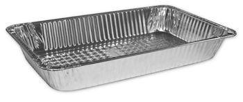 Full Size Medium Aluminum Pan with Aluminum Lid - Disposable Trays for  Steam Tab