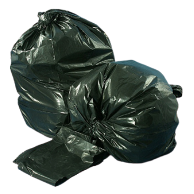 40 x 46 x 1.5 mil Black Eco-Friendly Poly Trash Can Liners
