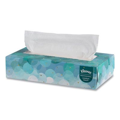 Kimberly-Clark Kleenex Professional Facial Tissue for Business (21400), Flat Tissue Boxes, 36 Boxes / Case, 100 Tissues / Box, 3,600 Tissues / Case, KIM21400