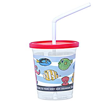 12 oz Kids Cup w/ Straw & Lid (250/Case)