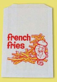  Bagcraft French Fry Bags, 4.5 X 3.5, White, 2,000