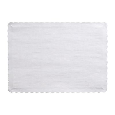 Creative Converting 863272B Touch of Color Paper Placemats, 14.5" x 10", White - 600 / Case