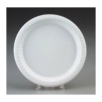 Huhtamaki Chinet 81209 First Choice 9" Plastic Plates, White - 500 / Case