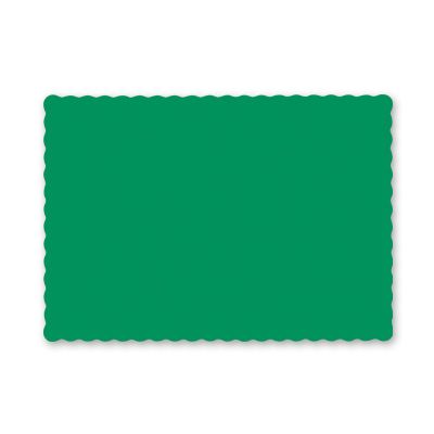 Hoffmaster 310526/975-D29 Paper Placemats, Scalloped Edges, 9.5" x 13.5", Jade Green - 1000 / Case