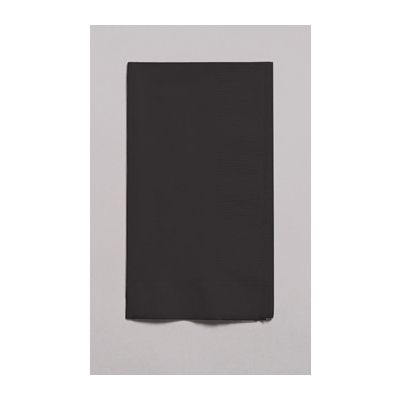 Creative Converting 67134B Touch of Color Paper Dinner Napkins, 2 Ply, 1/8 Fold, Black Velvet - 600 / Case