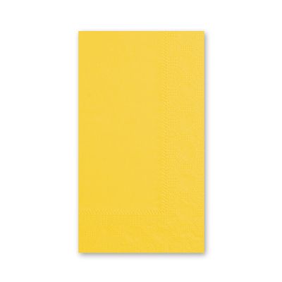 Hoffmaster 180540 Decorator Paper Dinner Napkins, 2 Ply, 1/8 Fold, Sun Yellow - 1000 / Case