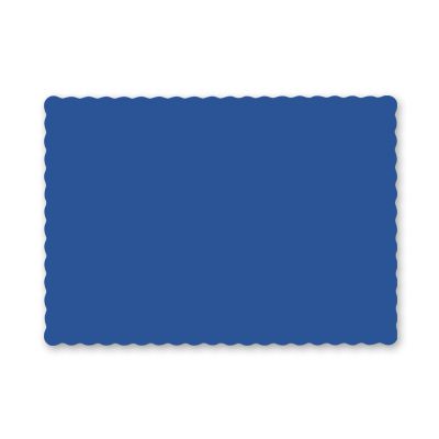 Hoffmaster 310523 Paper Placemats, Scalloped Edge, 9.5" x 13.5", Navy Blue - 1000 / Case