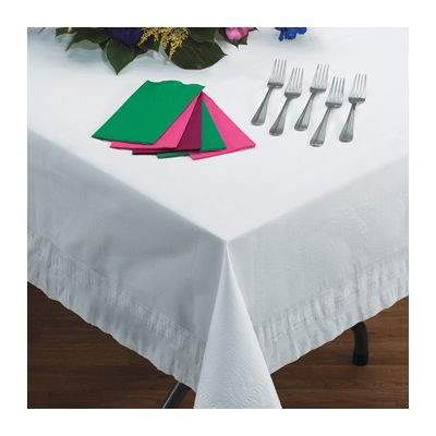 Hoffmaster 210046 Cellutex Tablecloths, 54" Square, White - 50 / Case