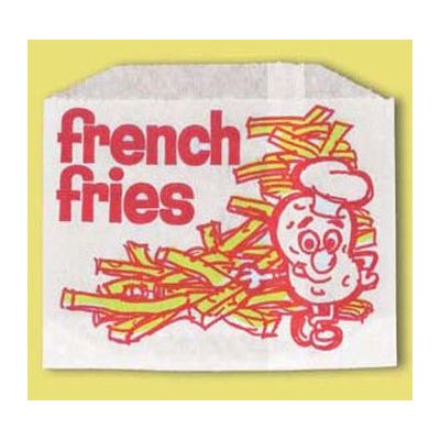 Fischer Paper 603-FF4 Medium French Fry Bags, 4-7/8" x 4" - 2000 / Case