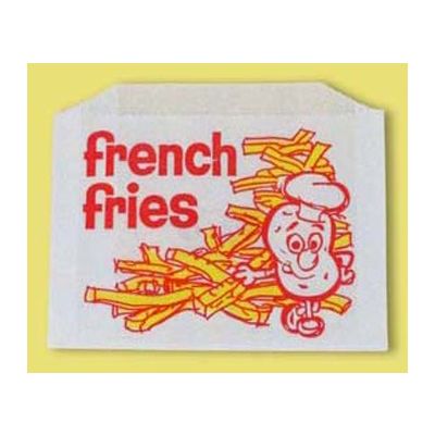 Fischer Paper 605-FF5 Large French Fry Bags, 5.5" x 1" x 4" - 2000 / Case