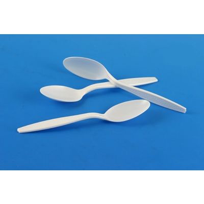 White Plastic Spoons, Extra Heavy Duty Polystyrene - 1000 / Case (703WH24W)