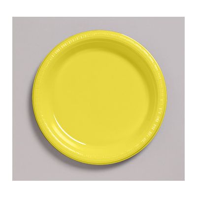 Creative Converting 2810211 Touch of Color 7" Plastic Plates, Mimosa - 240 / Case