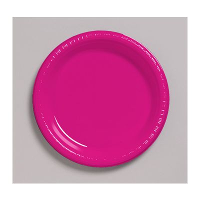 Creative Converting 28177011 Touch of Color 7" Plastic Plates, Hot Magenta - 240 / Case