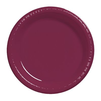 Creative Converting 28312211 Touch of Color 7" Plastic Plates, Burgundy - 240 / Case