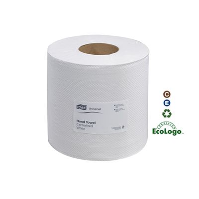 Essity 120932 Tork Advanced Center Pull Roll Paper Hand Towels, 2 Ply, 500 Sheets / Roll, White - 6 / Case