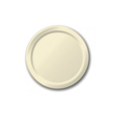 Creative Converting 47161B Touch of Color 9" Paper Plates, Ivory - 240 / Case