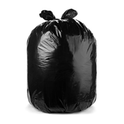 Aluf Plastics VCX-4047 45 Gallon Garbage Bags / Trash Can Liners, 40" x 47", 1.25 Mil EQ Coex, Black - 100 / Case