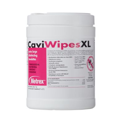 CaviWipes XL Surface Disinfectant Wipes, Premoistened, Alcohol, 10" x 12" - 792 / Case