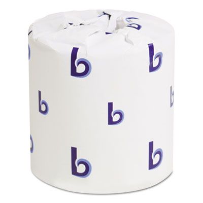 Boardwalk 6155B Toilet Paper, 2 Ply, Recycled, 500 Sheets / Standard Roll - 96 / Case