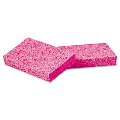 Boardwalk CS1A Sponge, Cellulose, 3 3/5" x 6 1/2", Pink - 48 / Case