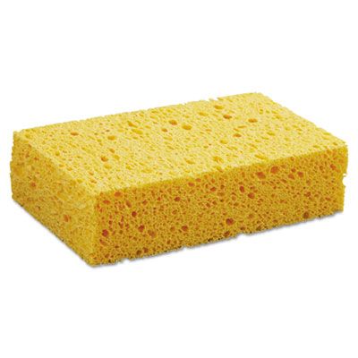 Boardwalk CS2 Kitchen Sponge, Cellulose, 3-2/3" x 6-2/25", Yellow - 24 / Case