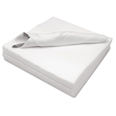 Cascades N695 Signature Linen Replacement Dinner Napkins / Guest Towels, 1 Ply, White - 1000 / Case