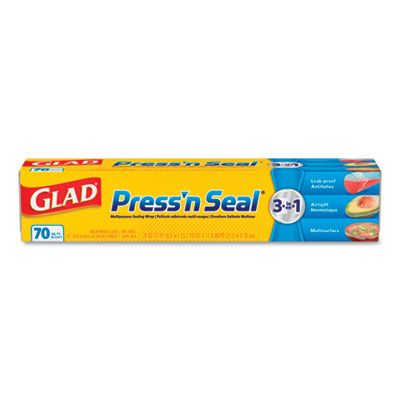Clorox 70441 Glad Press'N Seal Food Plastic Wrap, 11-7/8" x 70' - 12 / Case