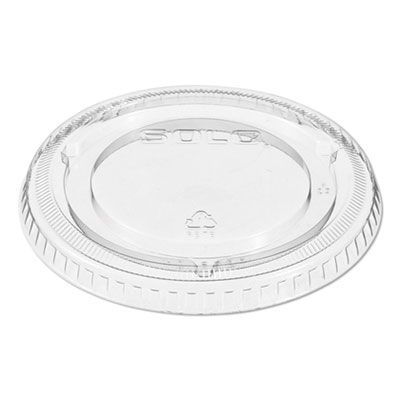 Dart Solo 662TP Flat Non-Vented Plastic Lids for Ultra Clear 9-22 oz Plastic Cold Cups, Clear - 1000 / Case