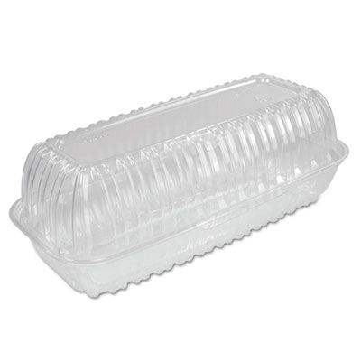 Dart C99HT1 ClearSeal Plastic Hinged Hoagie Container, 29.9 oz, 5.1" x 9.9" x 3.5", Clear - 200 / Case