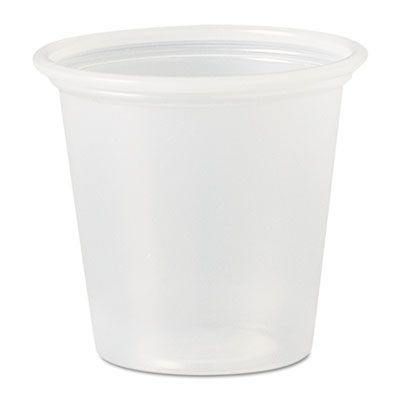 Dart Solo P125N 1.25 oz Plastic Portion Cups, Polystyrene, Translucent - 2500 / Case