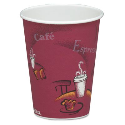 Solo 378SI-0041 8 oz Paper Hot Cups, Poly-Lined, Bistro - 1000 / Case