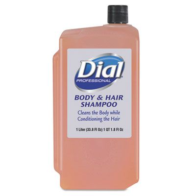 Dial 4029 Body & Hair Shampoo, 1000 ml Refill, Peach - 8 / Case