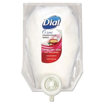 Dial 12260 Extra Dry 7-Day Moisturizing Lotion with Shea Butter, Floral, 15 oz Refill - 6 / Case