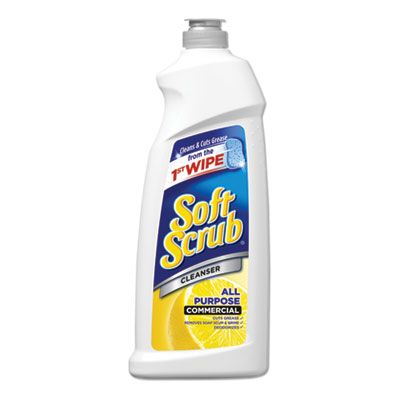 Dial 15020 Soft Scrub All Purpose Bath & Kitchen Cleanser, Lemon Scent, 36 oz Bottle - 6 / Case