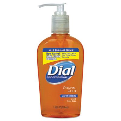 Dial 84014 Professional Gold Antimicrobial Hand Soap, Floral Scent, 7.5 oz Pump Bottle - 12 / Case