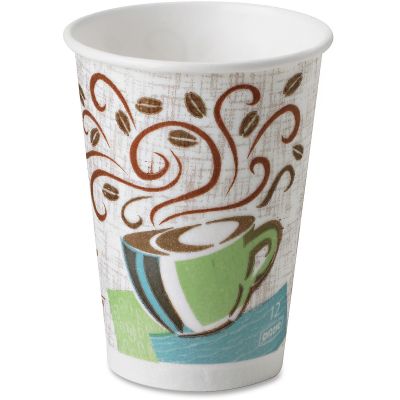 Dixie 5342CDSBP 12 oz PerfecTouch Coffee Haze Insulated Paper Hot Cups - 960 / Case