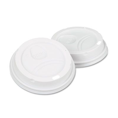 Dixie 9542500DX Dome Lids for PerfecTouch 10, 12 & 16 oz Cups, White - 500 / Case