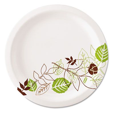 Dixie UX7PATH 6-7/8" Pathways Paper Plates, Coated, Heavy Weight - 1000 / Case