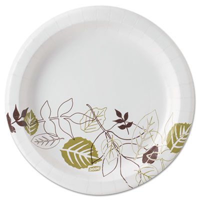 Dixie UX9PATH 8.5" Pathways Paper Plates, Coated, Heavy Weight - 1000 / Case