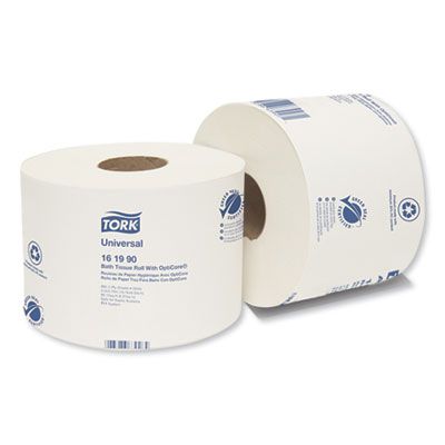 Essity 161990 Tork Universal Toilet Paper Roll, 2 Ply, 865 Sheets / OptiCore Roll - 36 / Case