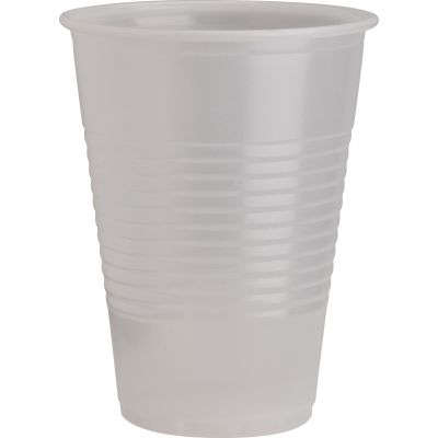 Genuine Joe 10434 9 oz Plastic Cold Cups, Translucent - 2400 / Case