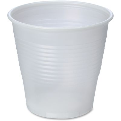 Genuine Joe 10500 5 oz Plastic Cold Cups, Translucent - 2500 / Case