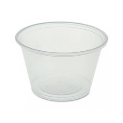 Genuine Joe 19067 4 oz Plastic Portion Cups, Polystyrene, Clear - 2500 / Case