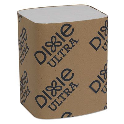 Georgia-Pacific 32006 Dixie Ultra Interfold Paper Dispenser Napkin Refill, 2 Ply, 6.5" x 5" White - 6000 / Case