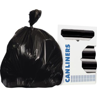 Heritage H5645PKR01 23 Gallon Trash Can Liners / Garbage Bags, 1.3 Mil, 28" x 45", Black - 200 / Case