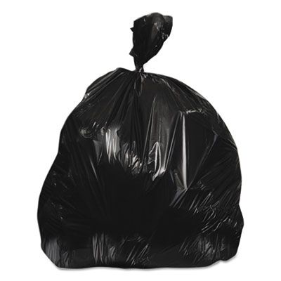 Heritage Z6037MKR02 20-30 Gallon Trash Can Liners / Garbage Bags, 10 Mic, 30" x 37", Black - 500 / Case