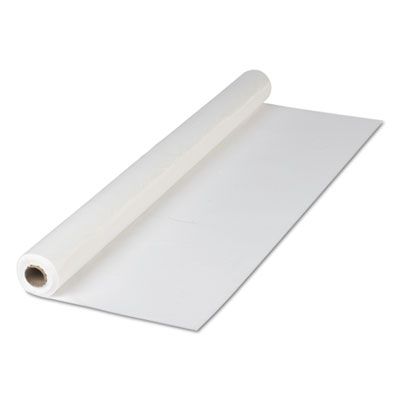 Hoffmaster 114000 Plastic Roll Tablecovers, 40" x 300', White - 1 / Case