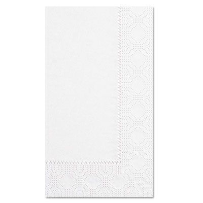 Hoffmaster 180500 Decorator Paper Dinner Napkins, 1/8 Fold, 2 Ply, 15" x 17", White - 1000 / Case
