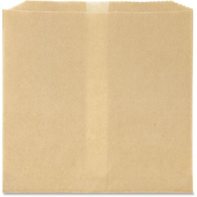 Hospeco 6802W Feminine Hygiene Receptacle Liner Bags, Waxed Paper, 8" x 7", Brown - 500 / Case
